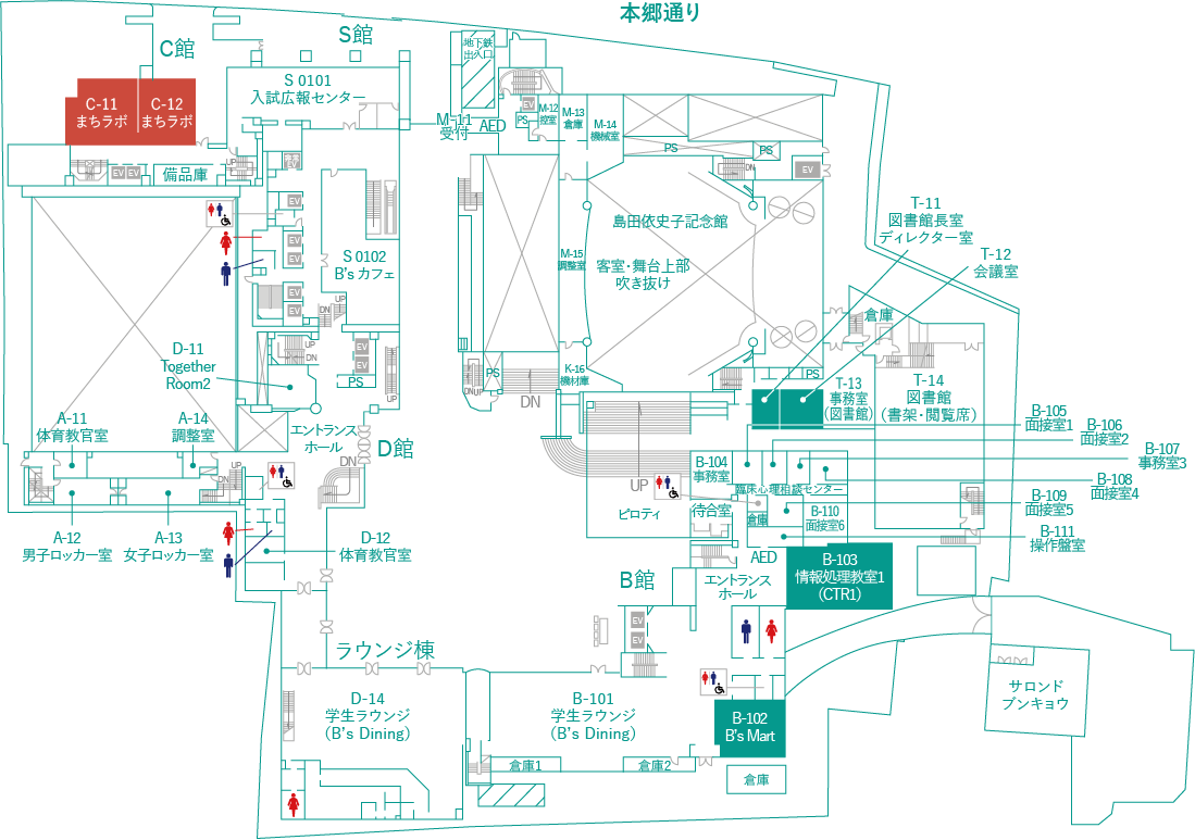 本郷キャンパス案内図